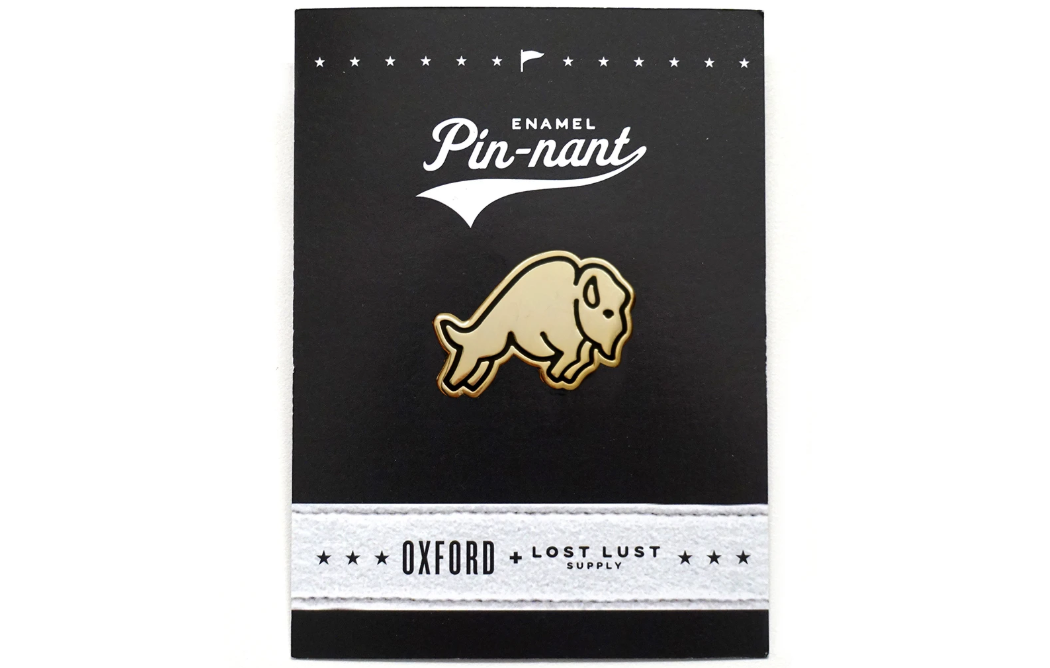 Buffalo Magazine Oxford Pennant Buffalo Pin